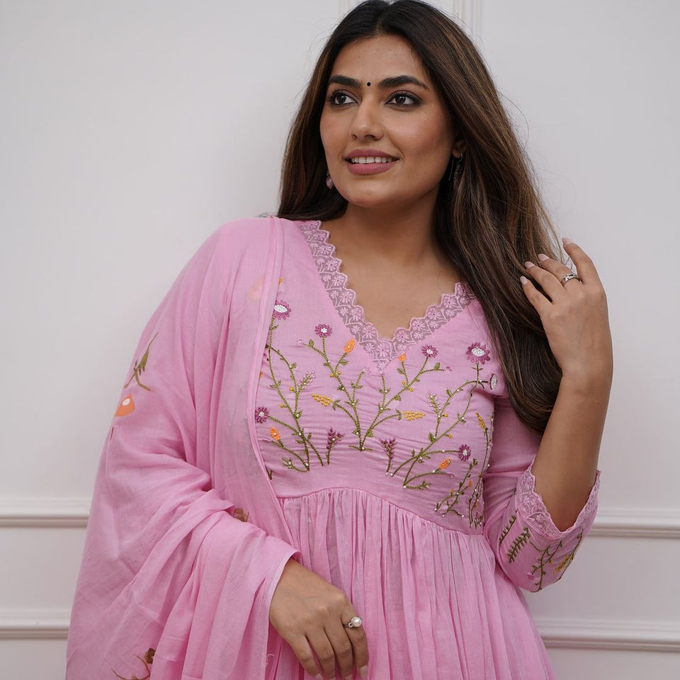 Beautiful embroidery and sequence work Set For Women