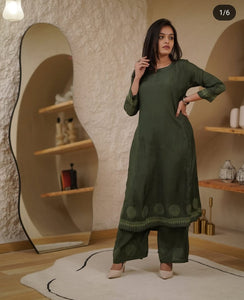 Libas Elegant Olive Green Kurta Set for Women